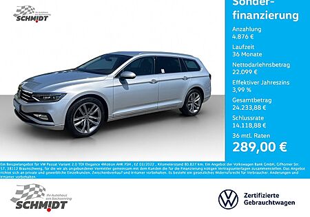 VW Passat Variant Volkswagen 2.0 TDI Elegance 4Motion AHK FSH
