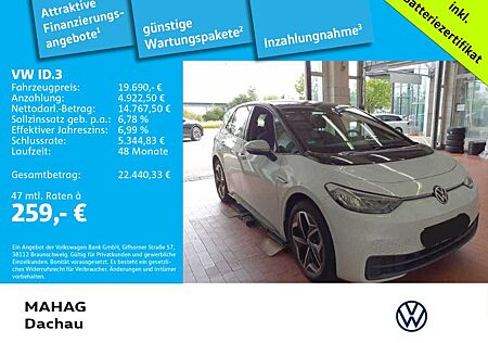 VW ID.3 Volkswagen Pro NaviPro CCS LED AreaView Alu19AndoyaBLA