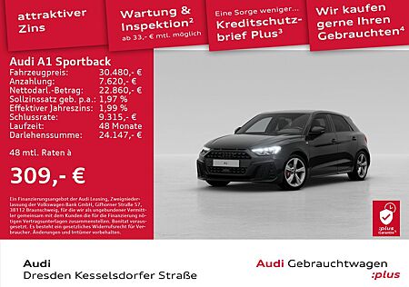 Audi A1 Sportback S line 25 TFSI 70(95) kW(PS) S tron