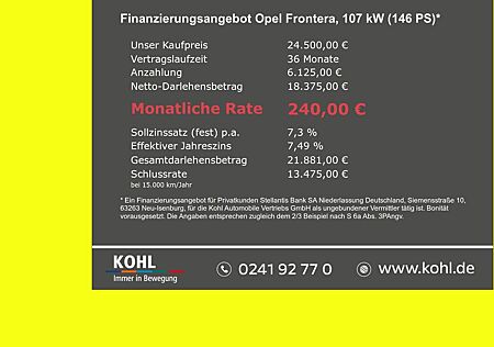 Opel Frontera gebraucht kaufen Opel Frontera GS 1.2 Hybrid 145PS LED Navi Klimaautom