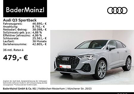 Audi Q3 Sportback 40 TDI quattro S line Leder Kam LED