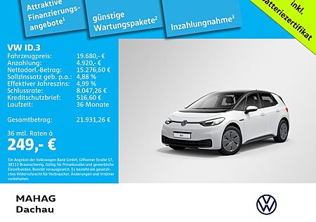 VW ID.3 Volkswagen Pro Performance 150kW CCS LED Navi ParkPilo