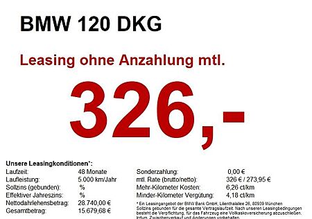 BMW 120 DKG LED+/SH/ACC/CAM/PRIVACY/DAB/K-ZUG