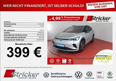VW ID.4 Volkswagen GTX 399,-ohne Anzahlung ACC Kamera Wärmepum