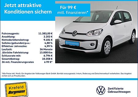 VW Up Volkswagen ! 1.0 RÜCKFAHRKAMERA SITZHEIZUNG PDC KLIMA