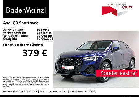Audi Q3 Sportback 45 TFSIe S line AHK Nav SHZ Virtual