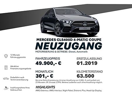 Mercedes-Benz CLS 400 D 4Matic/AMG-LINE/HEAD/WIDE/360°/MEMO