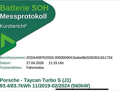 Porsche Taycan Turbo S Sport Design Carbon Panorama Dach