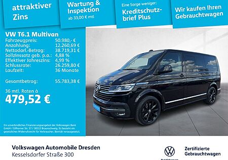 VW T6 Multivan Volkswagen T6.1 Multivan 2.0 TDI DSG 4M AHZV Navi LED