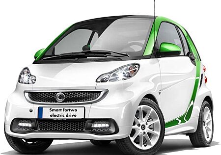 Smart ForTwo Coupé electric drive Akku 91% weiß/grün