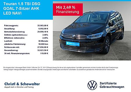 VW Touran Volkswagen 1.5 TSI DSG GOAL 7-Sitzer AHK LED NAVI