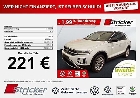 VW T-Roc Volkswagen Style 1.5TSI DSG 221,-ohne Anzahlung Navi