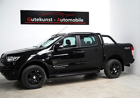 Ford Ranger Limited,DK,Black,4x4,ACC,Kam,Spur,Leder,