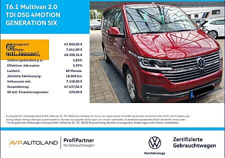 VW T6 Multivan Volkswagen T6.1 Multivan 2.0 TDI DSG 4MOTION GENERATION SIX