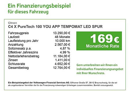 Citroën C4 X PureTech 100 YOU APP TEMPOMAT LED SPUR
