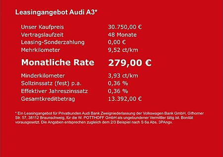 Audi A3 Sportback 30 TDI ADVANCED AHK NAVI SITZHZG