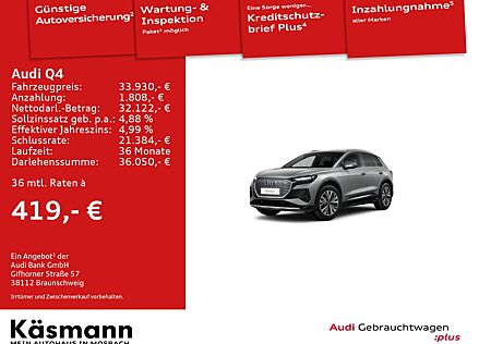 Audi Q4 e-tron Q4 40 e-tron ACC KAM SONOS SHZ PDC SMARTINTER