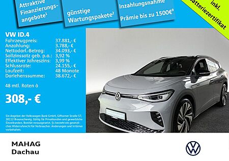 VW ID.4 Volkswagen GTX 4Mot IQ.Light Navi CCS Wärmepumpe RearV