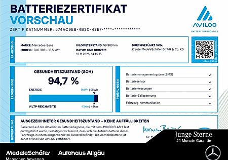 Mercedes-Benz GLC 300 de 4MATIC Night AHK Pan Keyl Soundsystem