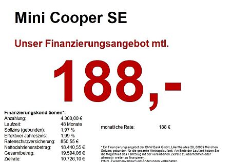 Mini Cooper SE LED/NAV/Apple/S-LadenW&G/DAB/SH/TEMPO