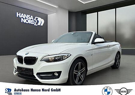 BMW 218i Cabrio SPORTLINE NAVI LEDER SPORTSITZ PDC