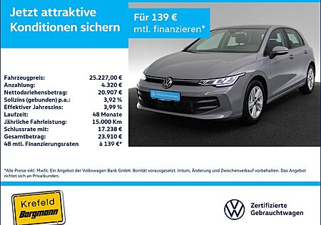 VW Golf Volkswagen VIII 1.5 TSI Life PANO LED HUD ACC NAVI SHZ