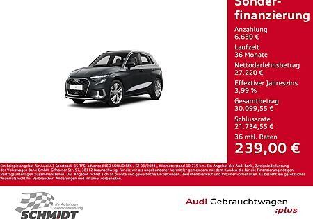 Audi A3 Sportback 35 TFSI advanced LED SOUND RFK