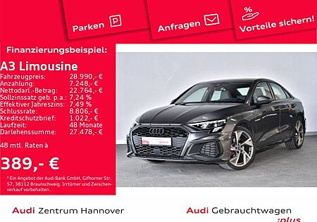 Audi A3 Limousine S line 35 TFSI Kamera LED ACC Leder