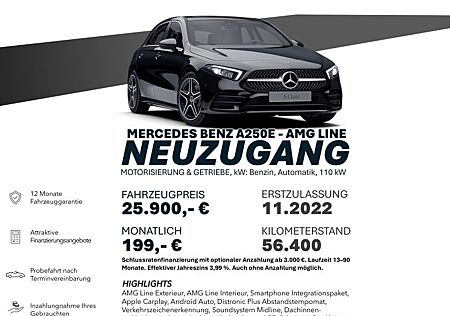 Mercedes-Benz A 250 A250 EAMG-LINE/STH/DISTRONIC/AMBIENT/LED Bi TV