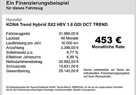 Hyundai Kona Trend Hybrid SX2 HEV 1.6 GDI DCT TREND Assi