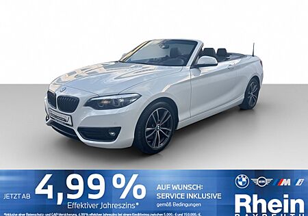 BMW 220i Cabrio Sport Line Navi LED Hifi HK Open Air