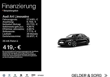 Audi A4 Limousine 40 TDI S Line Business*Phonebox*