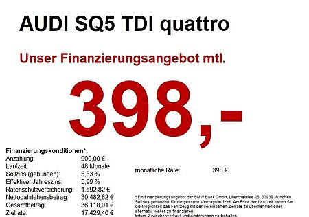Audi SQ5 TDI quattro AHK/B&O/HUD/AKUSTIK/GARAGE/4xSH