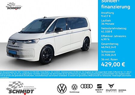 VW T7 Multivan Volkswagen T 7 Multivan 2.0 TDI AHK 7 Sitze Matrix Style