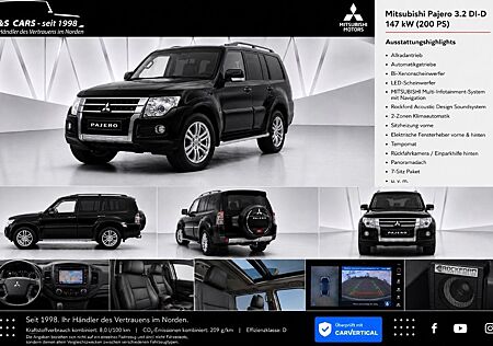 Mitsubishi Pajero 3,2 DI-D 4WD Instyle VOLL 7SITZE XEN PANO