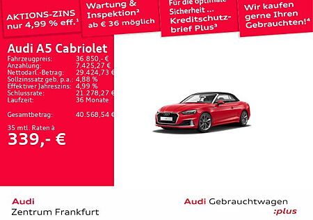 Audi A5 Cabriolet 40 TFSI S tronic advanced LED Leder
