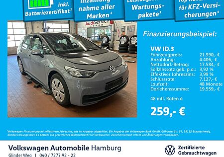VW ID.3 Volkswagen Pro AppConnect Navi Rückfahkamera Head-up-D