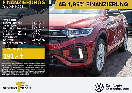 VW T-Roc Volkswagen Cabrio 1.5 TSI DSG R-LINE BLACK LM18 STHZG