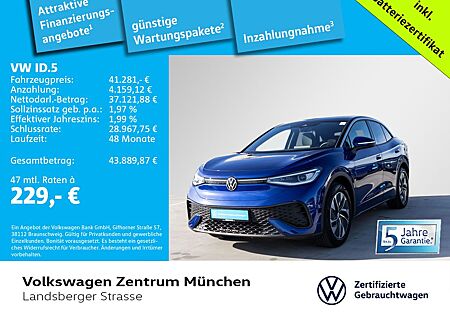 VW ID.5 Volkswagen Pro 210kW Wärmepumpe AHK ACC CCS IQ.Light N