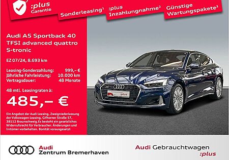 Audi A5 SPORTBACK 40 TFSI ADVANCED QUATTRO S-TRONIC