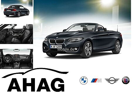 BMW 218i Cabrio Sport Line Navi Leder Bluetooth PDC