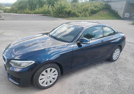 BMW 218 Coupé - Saphirblau metallic, 8 fach bereift