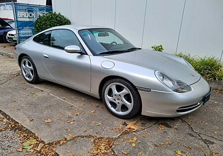 Porsche 996 911 Coupe Schalter Turbo Sitze silber/blau innen