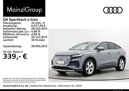 Audi Q4 e-tron Q4 Sportback 40 e-tron AHK Navi SHZ Kamera SONOS