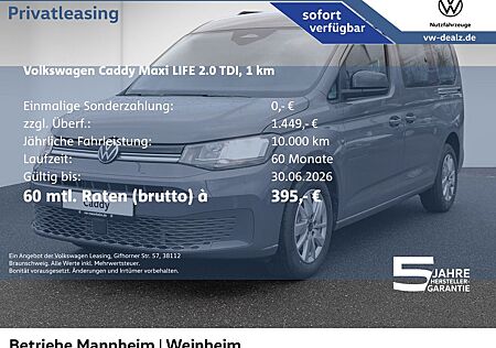 VW Caddy Volkswagen Maxi Life 7-Sitzer 2.0 TDI Klima AHK DAB