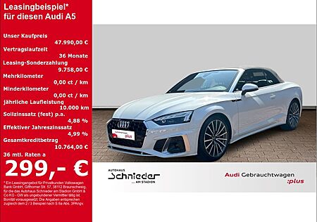 Audi A5 Cabriolet 40 TFSI S line AHK+NAVI+LEDER+VIRTU