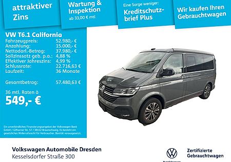 VW T6 California Volkswagen T6.1 California Beach 2.0 TDI DSG ACC Kamera LED