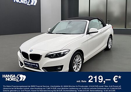 BMW 220i Cabrio LED NAVI PDC SHZ USB FSE GRA 16"