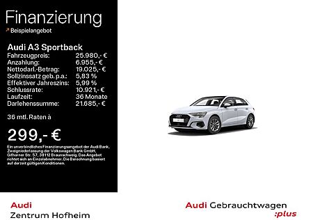 Audi A3 Sportback 35 TFSI S tro*Pano*LED*Virtual*Navi