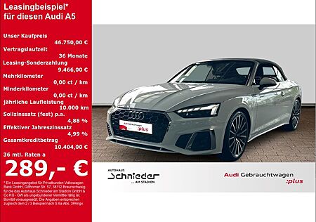 Audi A5 Cabriolet 40 TFSI S-LINE+AHK+NAVI+LEDER+VIRTU